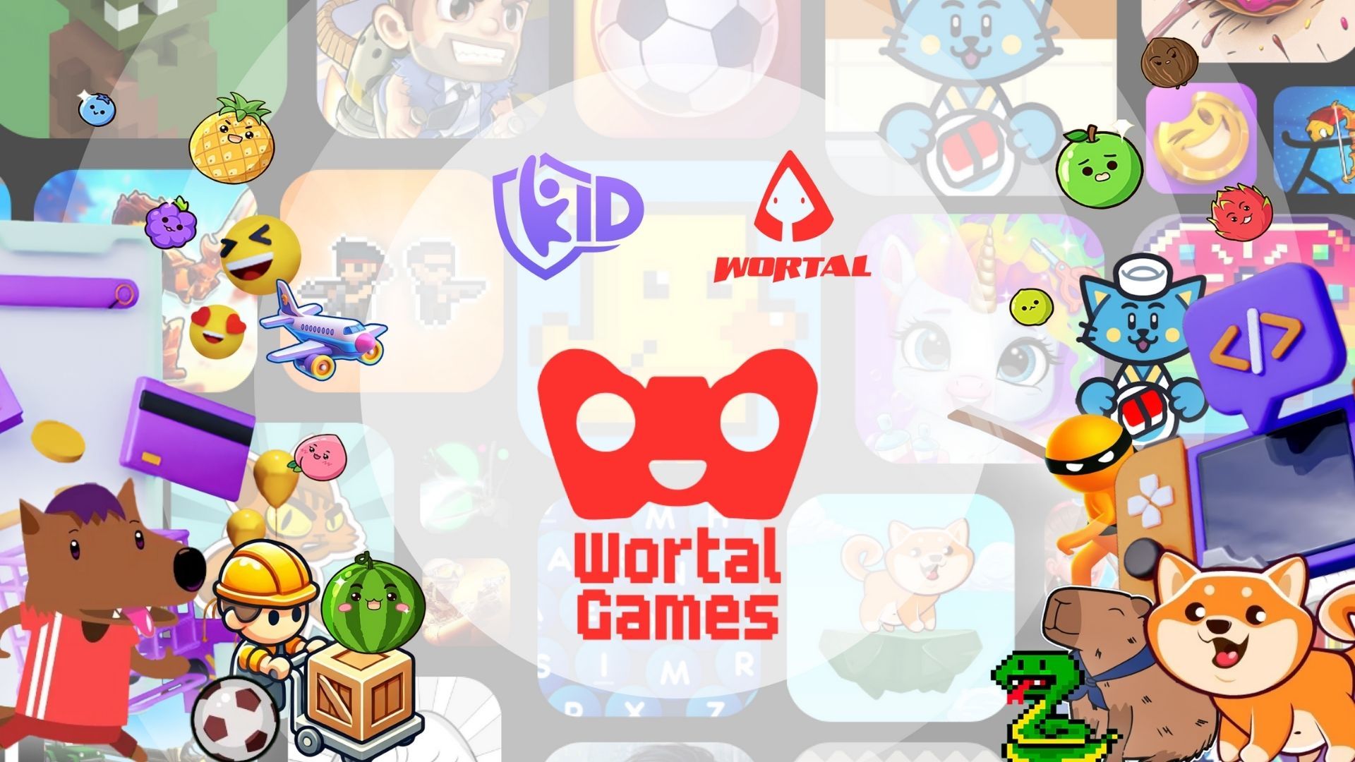Image reading "Everyone can play on Wortal" with the Wortal and K-ID logo